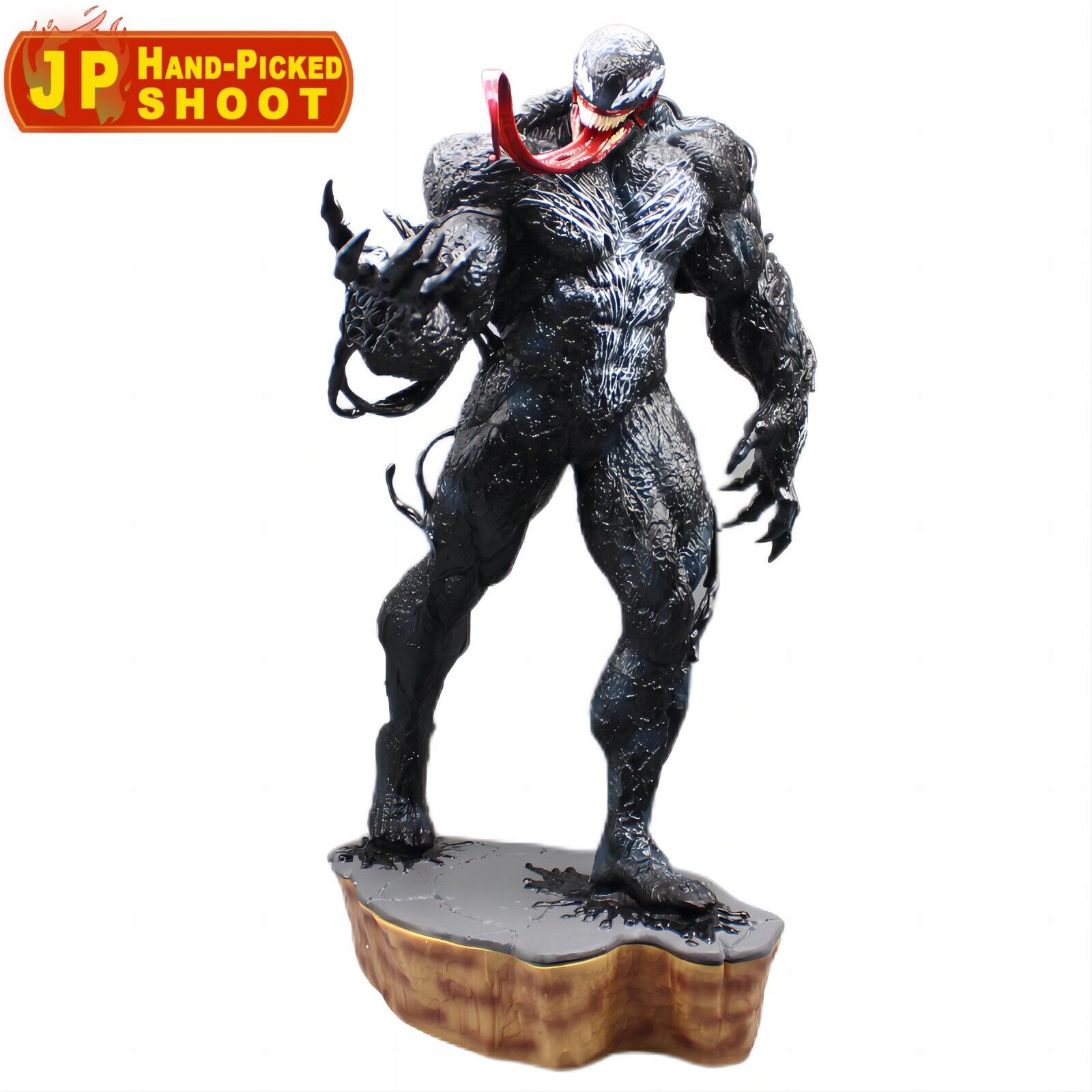 Comic Movie Venom Tongue Scary Walking Scene 50cm Statue GK Figure Toy Model