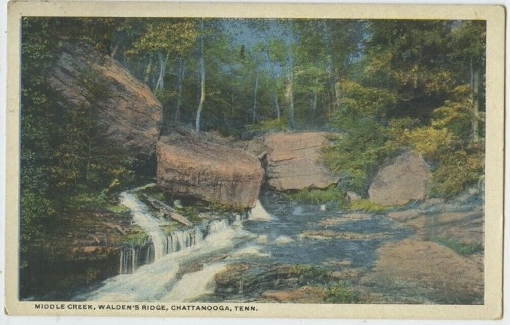Chattanooga Tn Waldens Ridge Middle Creek 1923 Vintage Postcard Tennessee