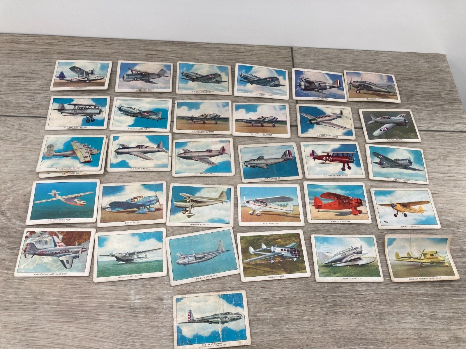 Wings Tobacco Trading Cards Cigarette WWII Airplane Air Force Cessna Douglas Lot