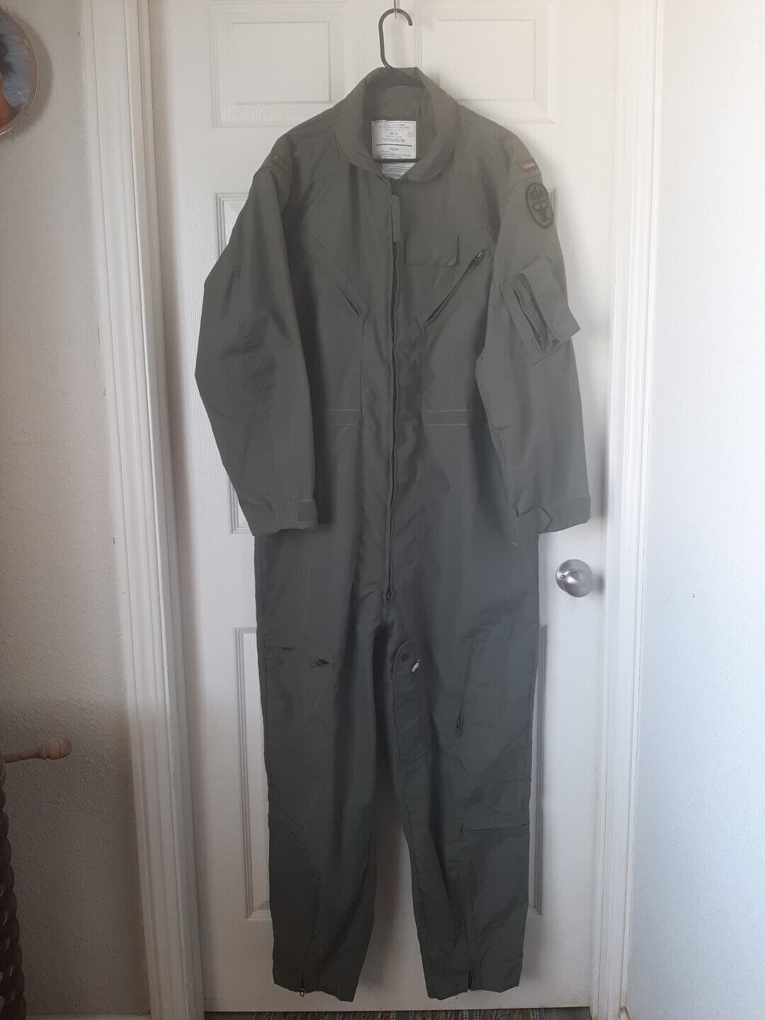 CWU-27P Flight Suit Flyers Coveralls Size 48 R Sage Green  8415-01-043-8395