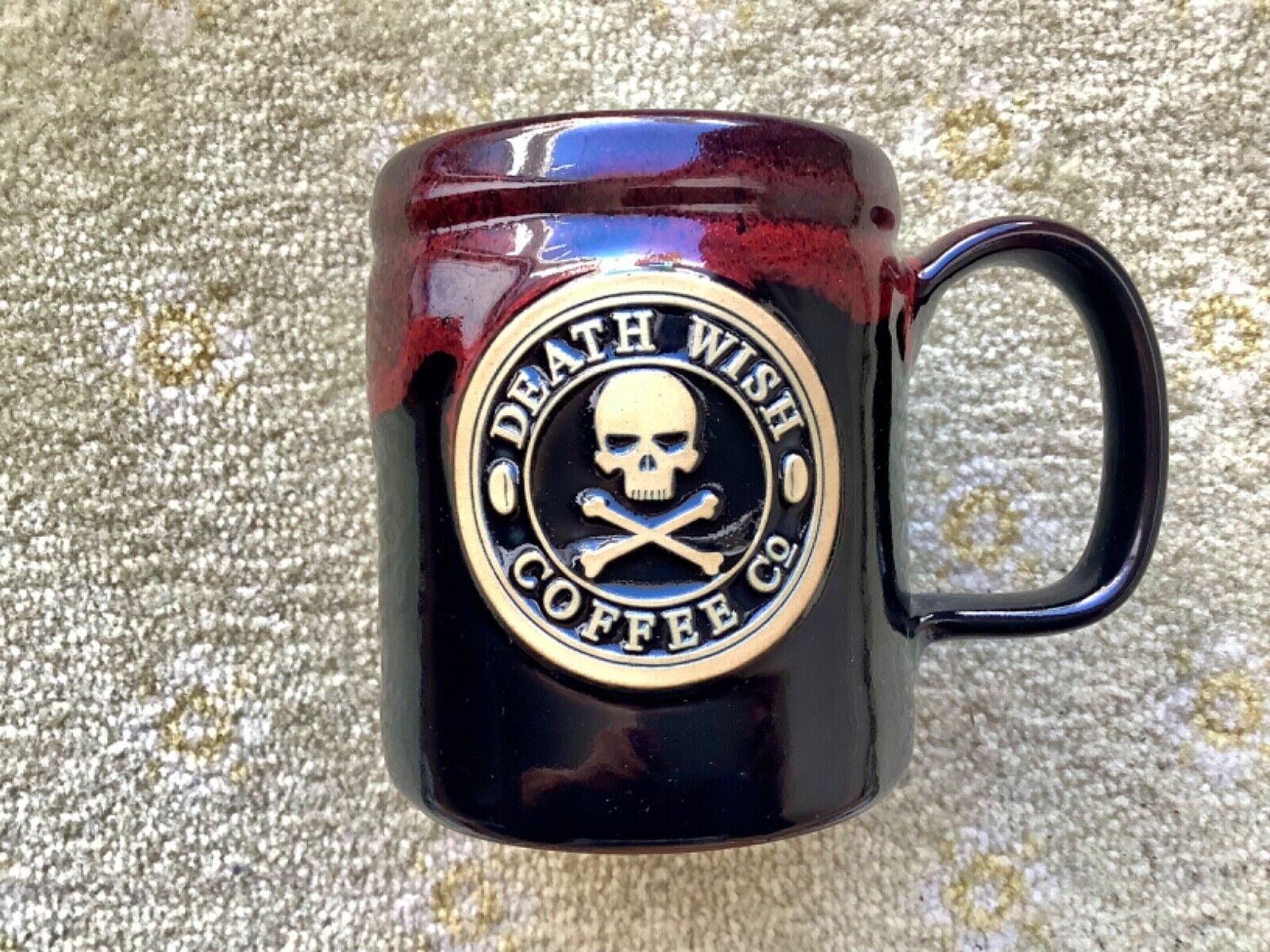 death wish coffee 2014 camper mug deneen pottery collectibles rare original