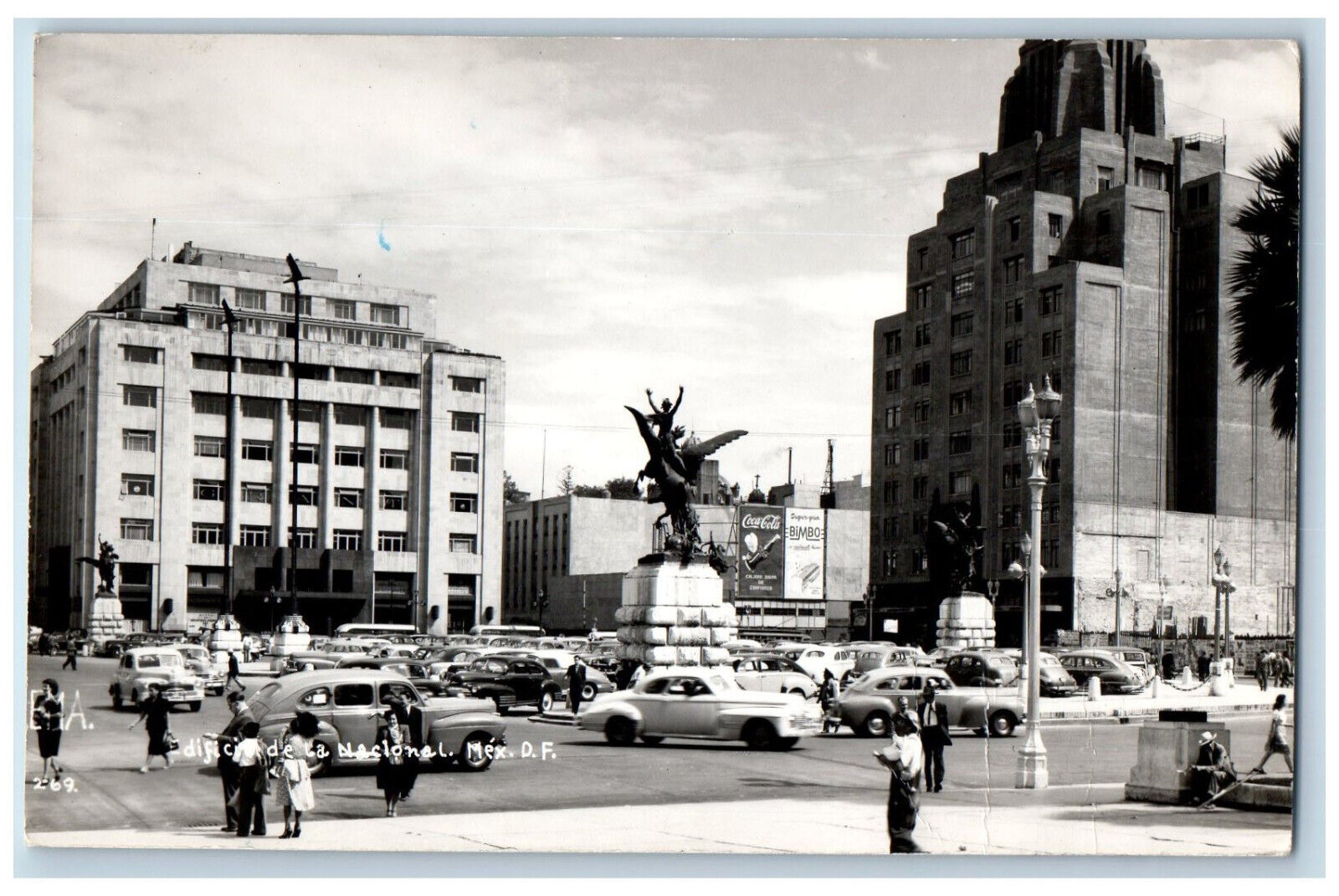 Mexico City Mexico Postcard Monument Building View c1950\'s RPPC Photo