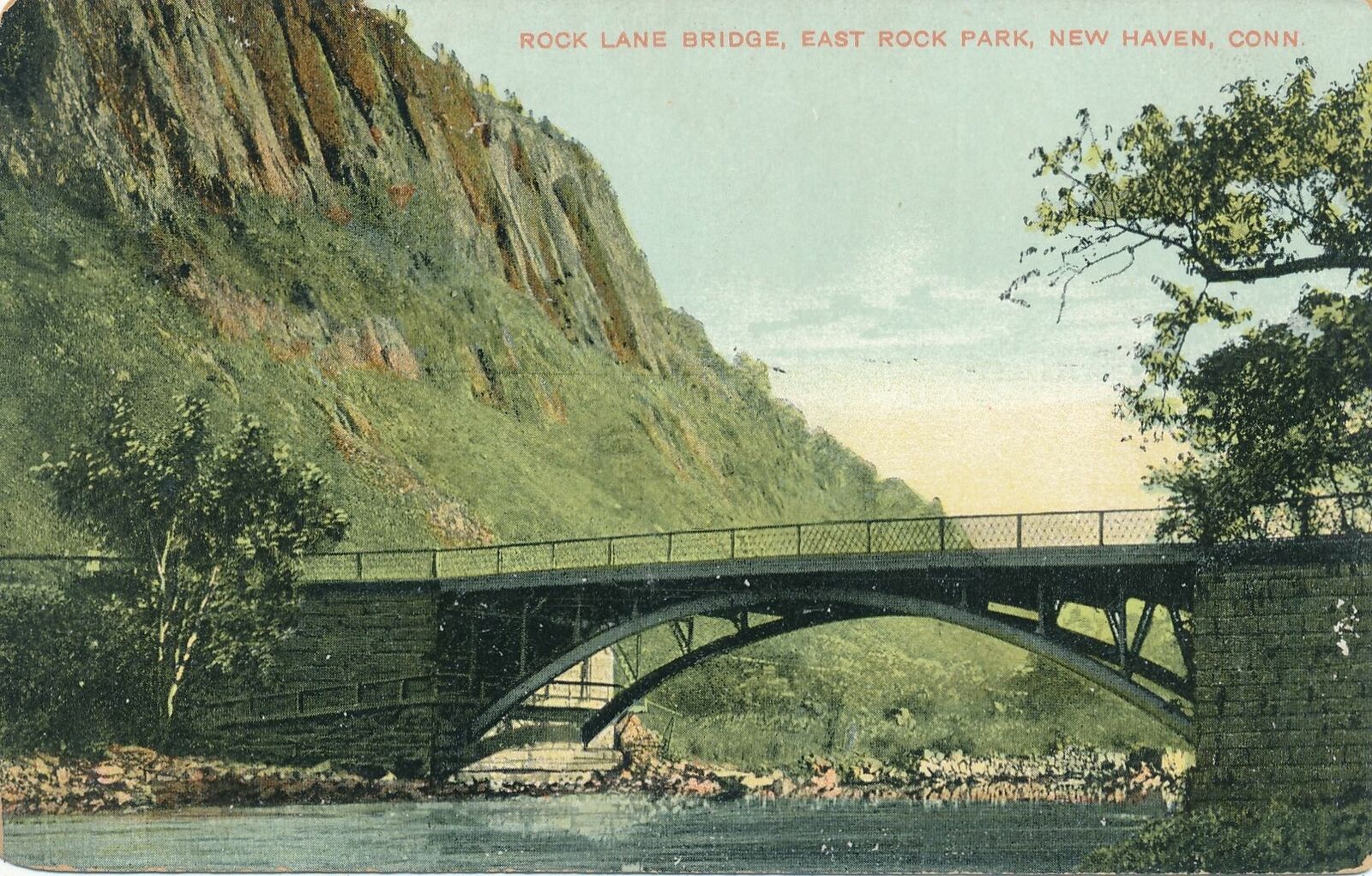 NEW HAVEN CT - East Rock Park Rock Lane Bridge
