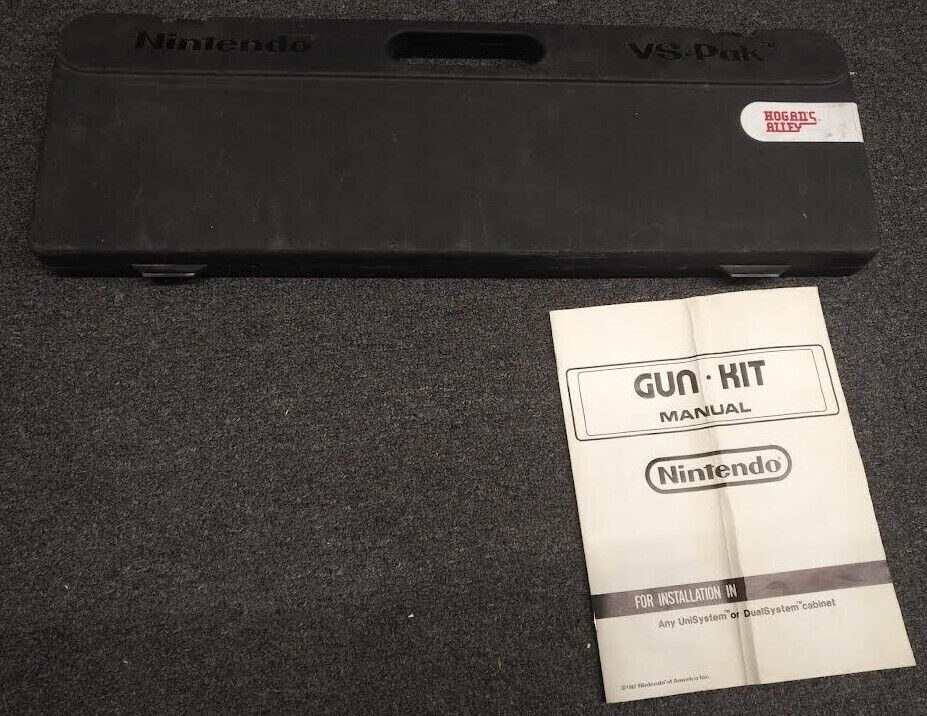 NO GAME - Nintendo Vs. Pak Case w/ manual HOGAN\'S ALLEY Gun Kit ARCADE Box
