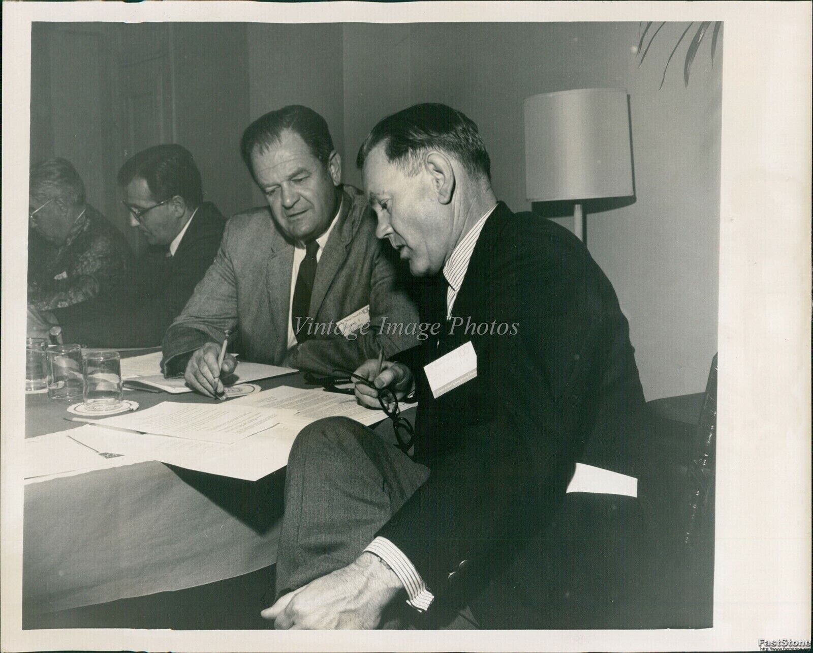 1966 Business Don Shoemaker Herald Editor Fleming Jr Council 8X10 Vintage Photo