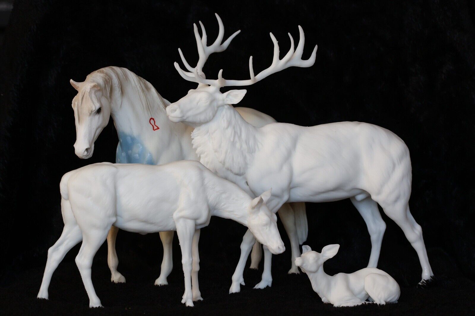 breyer model horse animal Red Deer Set 3 Resin ready to paint Traditional Scale