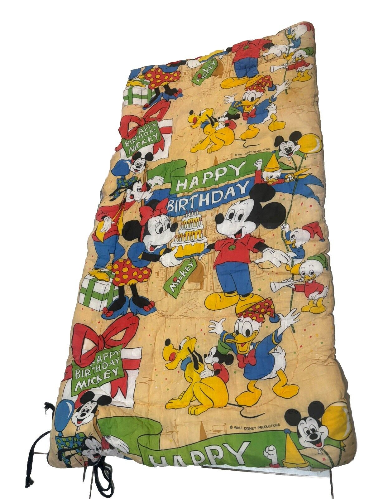 Vintage Rare Mickey Mouse  Birthday sleeping bag