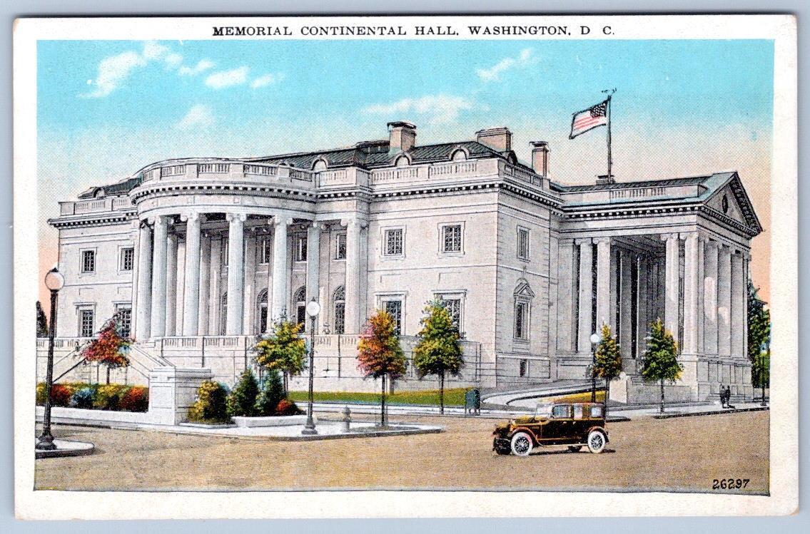 1920\'s D.A.R. MEMORIAL CONTINENTAL HALL WASHINGTON DC REYNOLDS POSTCARD