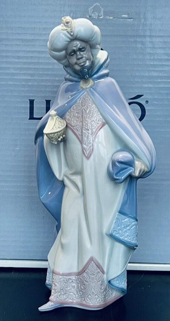 Lladro Figurine CHRISTMAS NATIVITY KING BALTHASAR WISE MAN #5481 AS IS in Box