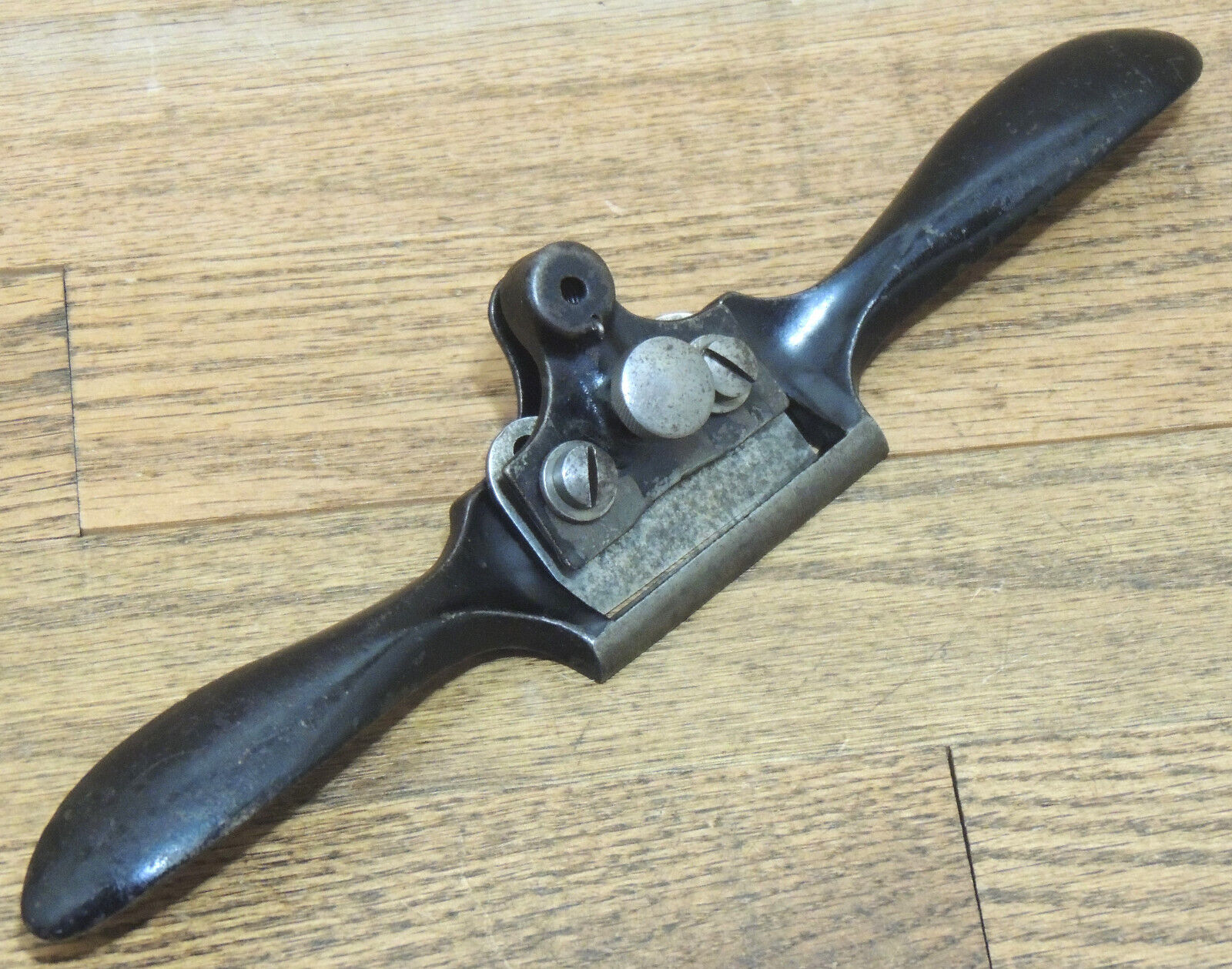 1876 A. A. WOOD & SON Co. ADJUSTABLE SPOKESHAVE-ANTIQUE HAND TOOL-PLANE-SHAVE