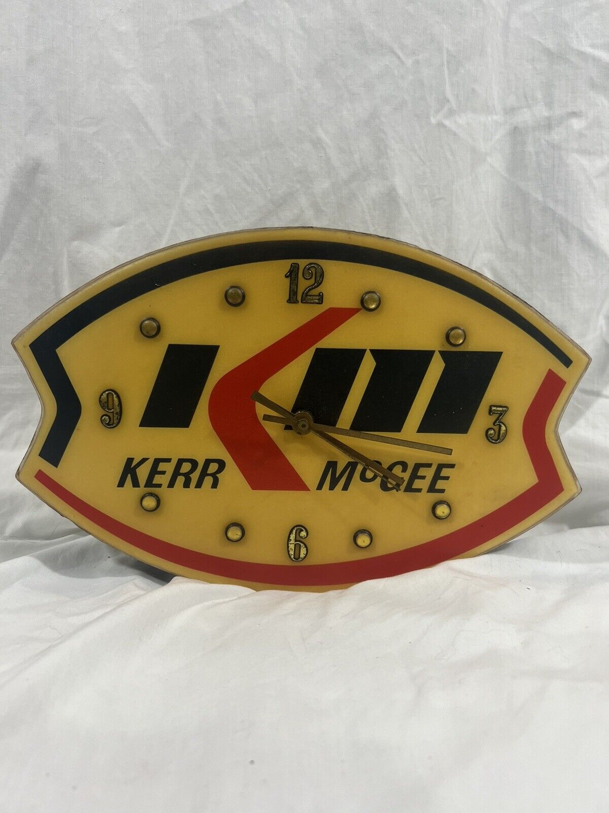 Vintage Handmade  Gas Wood Sign Clock  Rare Unknown Sign Kerr McGee 50s