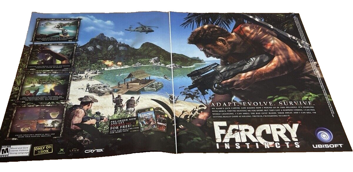 Farcry Instincts Ubisoft 2004 Double Page Magazine Print Ad