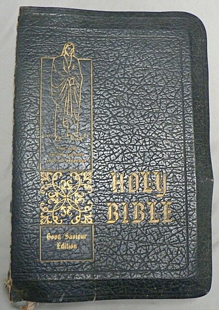 VINTAGE 1955 GOOD SAVIOUR EDITION HOLY BIBLE