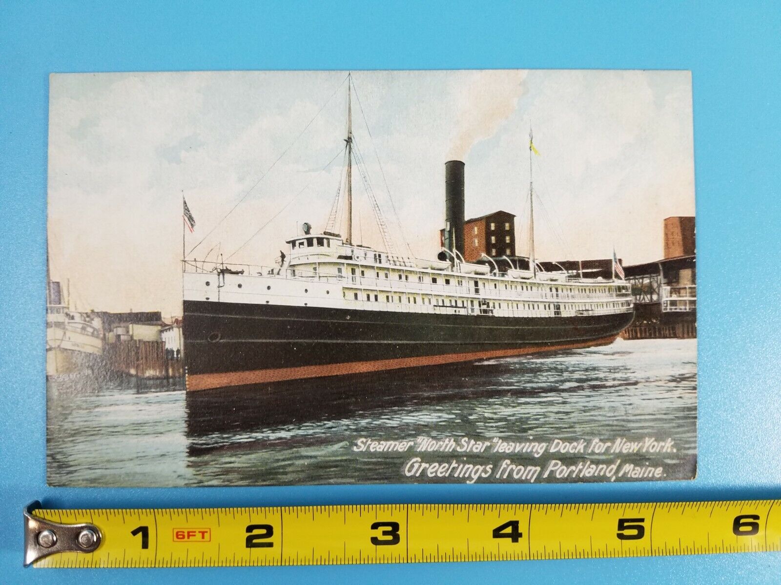 Antique Postcard Steamer \
