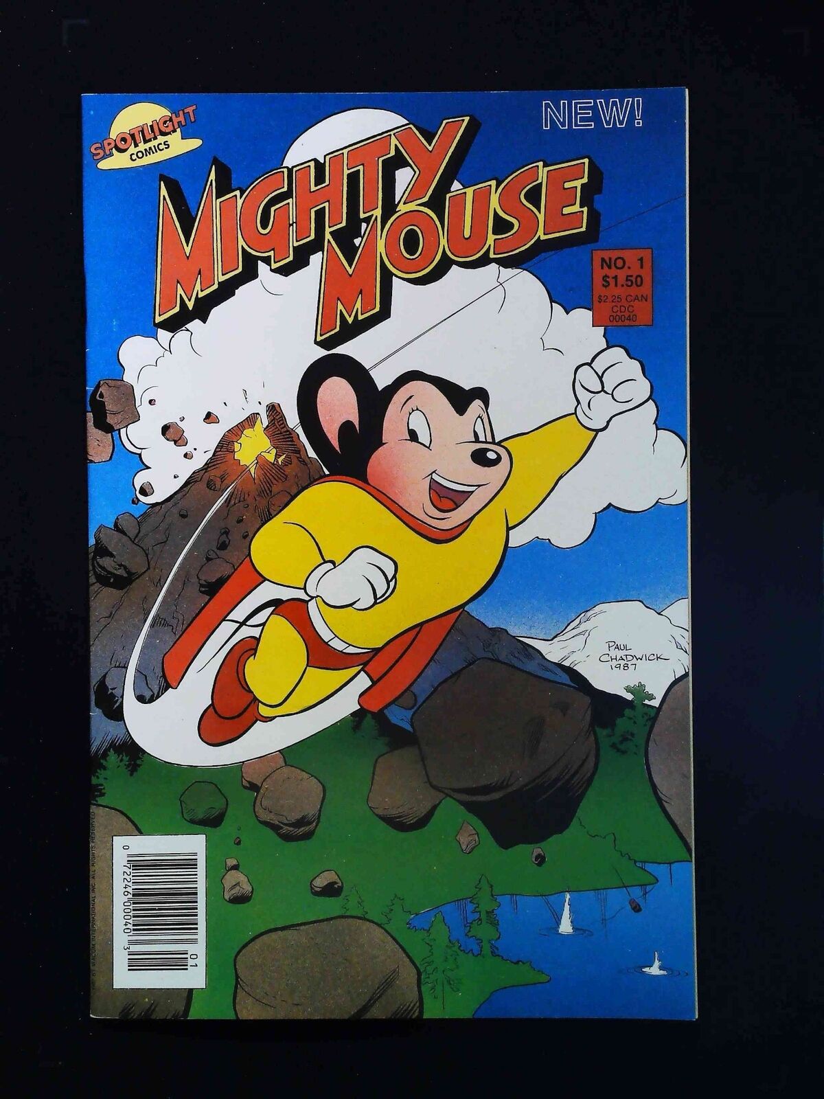 MIGHTY MOUSE #1  SPOTLIGHT COMICS 1987 VF+ NEWSSTAND