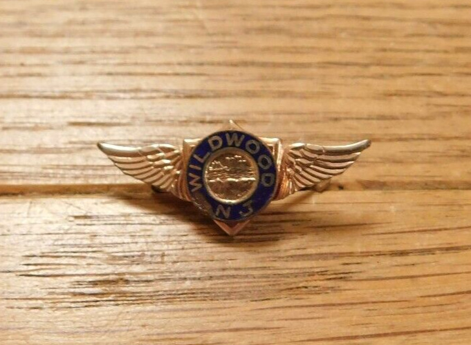 Early Wildwood NJ Enamel & Metal Souvenir Ring Shaped Pin. Nice Buy it Now.