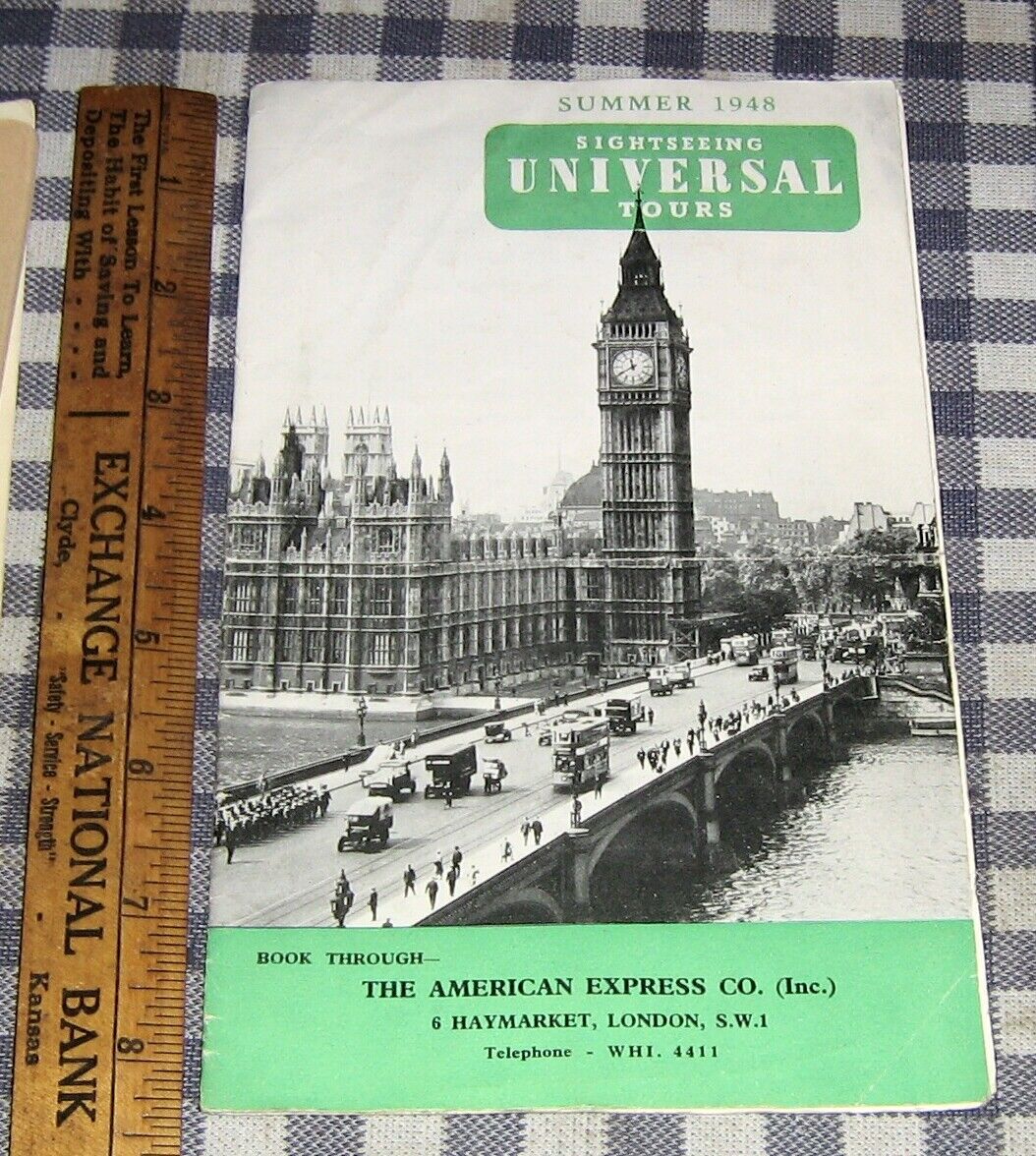 Vintage 1948 London Travel Tourist Promo,\