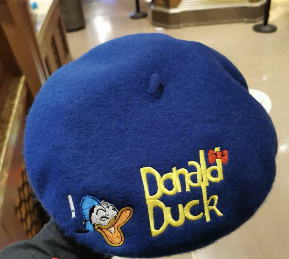 Authentic Disneyland Shanghai Disney Parks Donald Duck beret cap adults hat