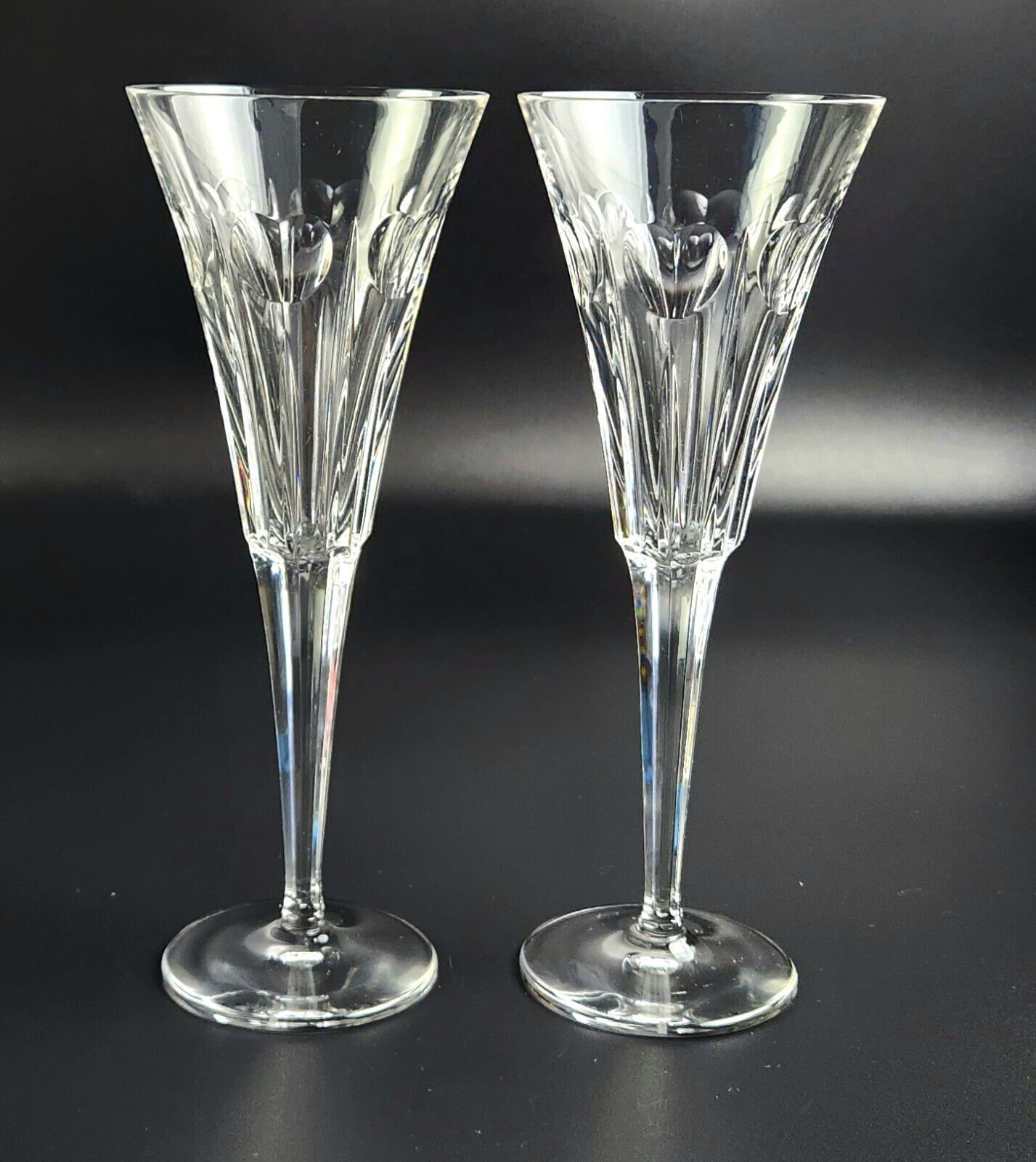 Vintage Fluted Champagne Millennium Series by WATERFORD CRYSTAL - Pair