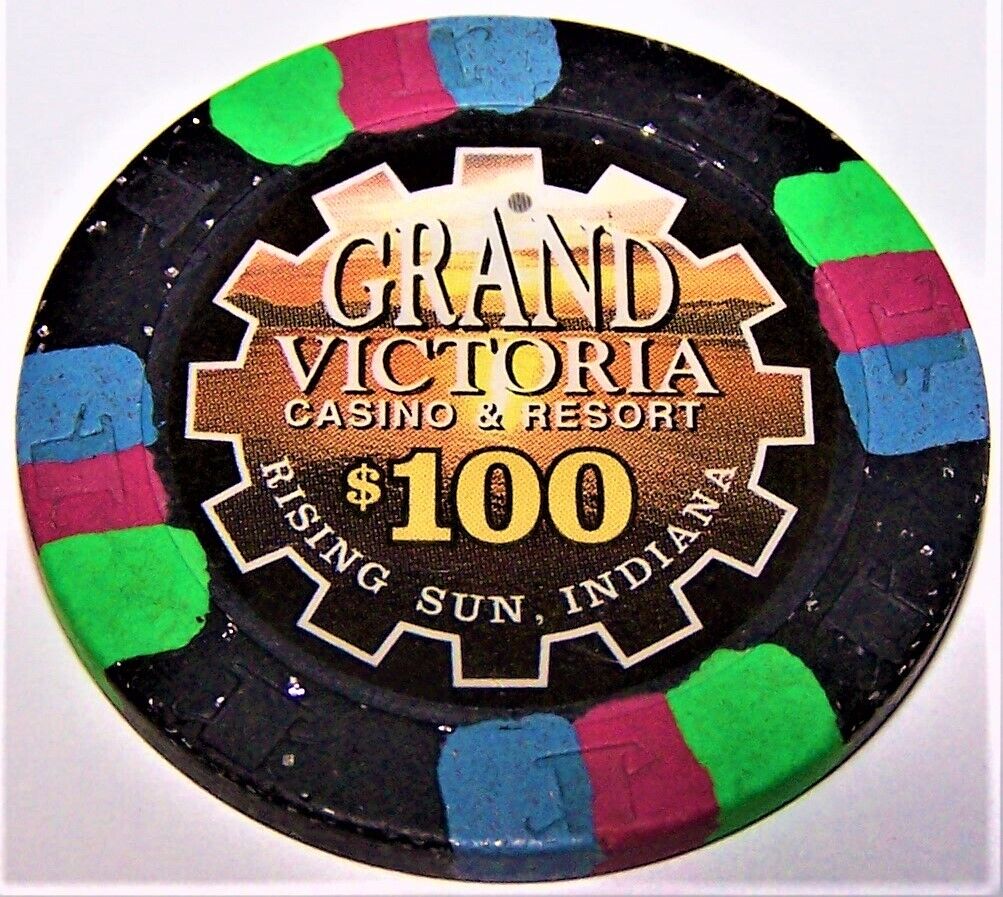 Grand Victoria Casino Indiana 100 Dollar Gaming Chip as pictured