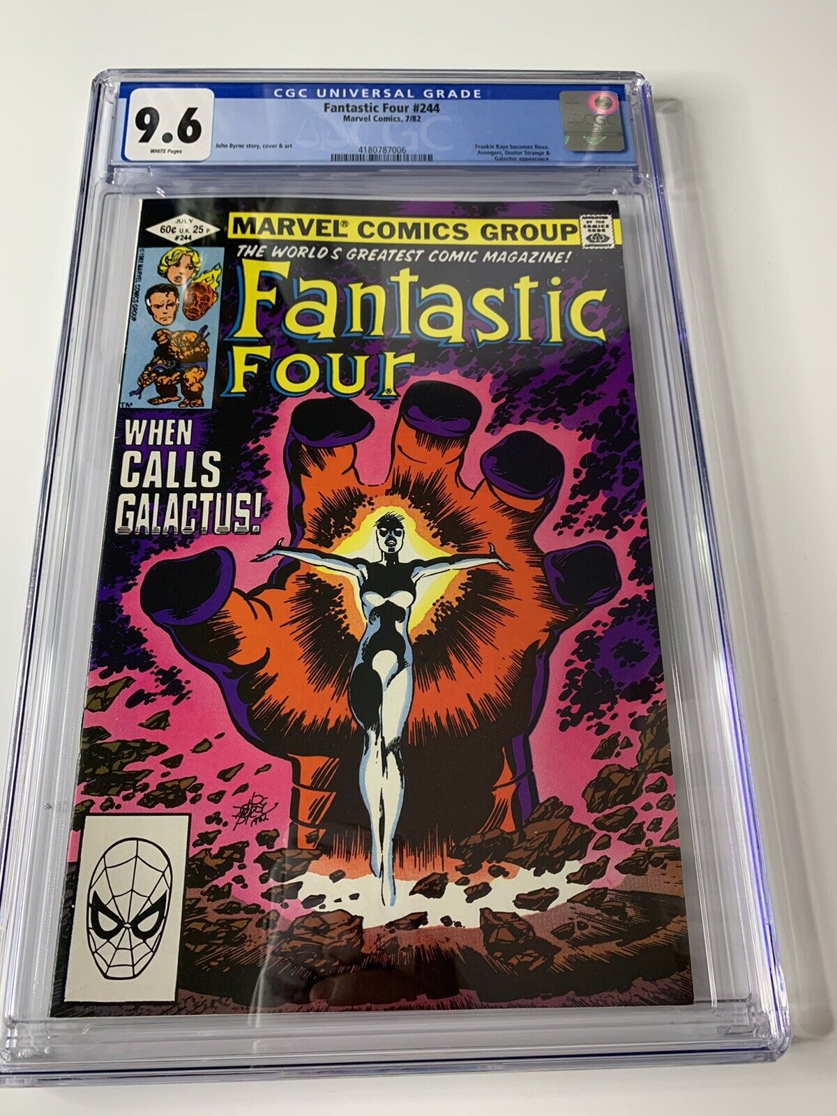 Fantastic Four #244 CGC 9.6 1982 Frankie Raye Becomes Nova