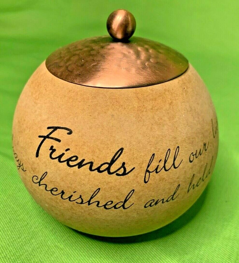 New Avon Comfort Candle Sphere Friends Fill Our Lives With Joy and Happiness -3A
