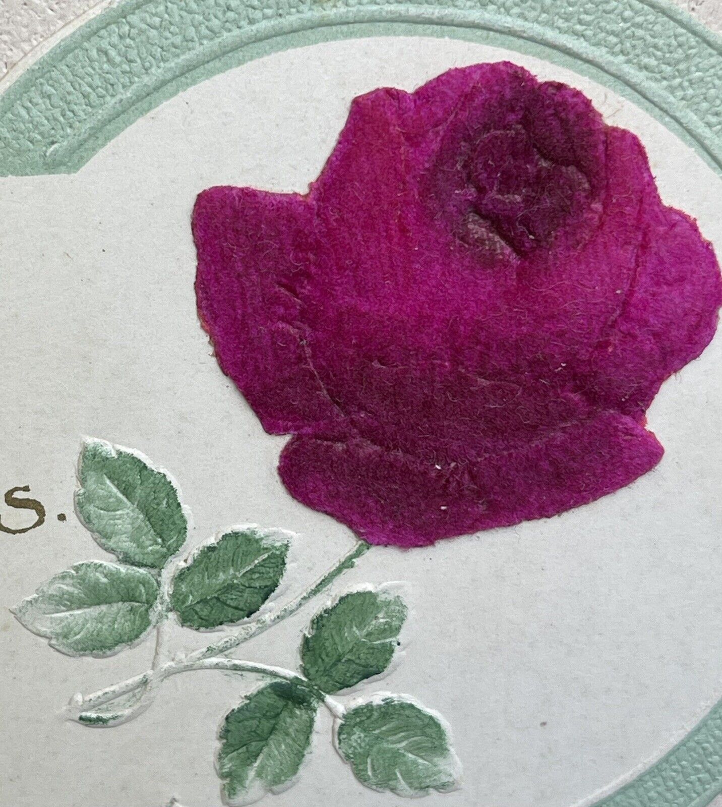 Vintage Embossed Postcard~Rose~Best Wishes. R551