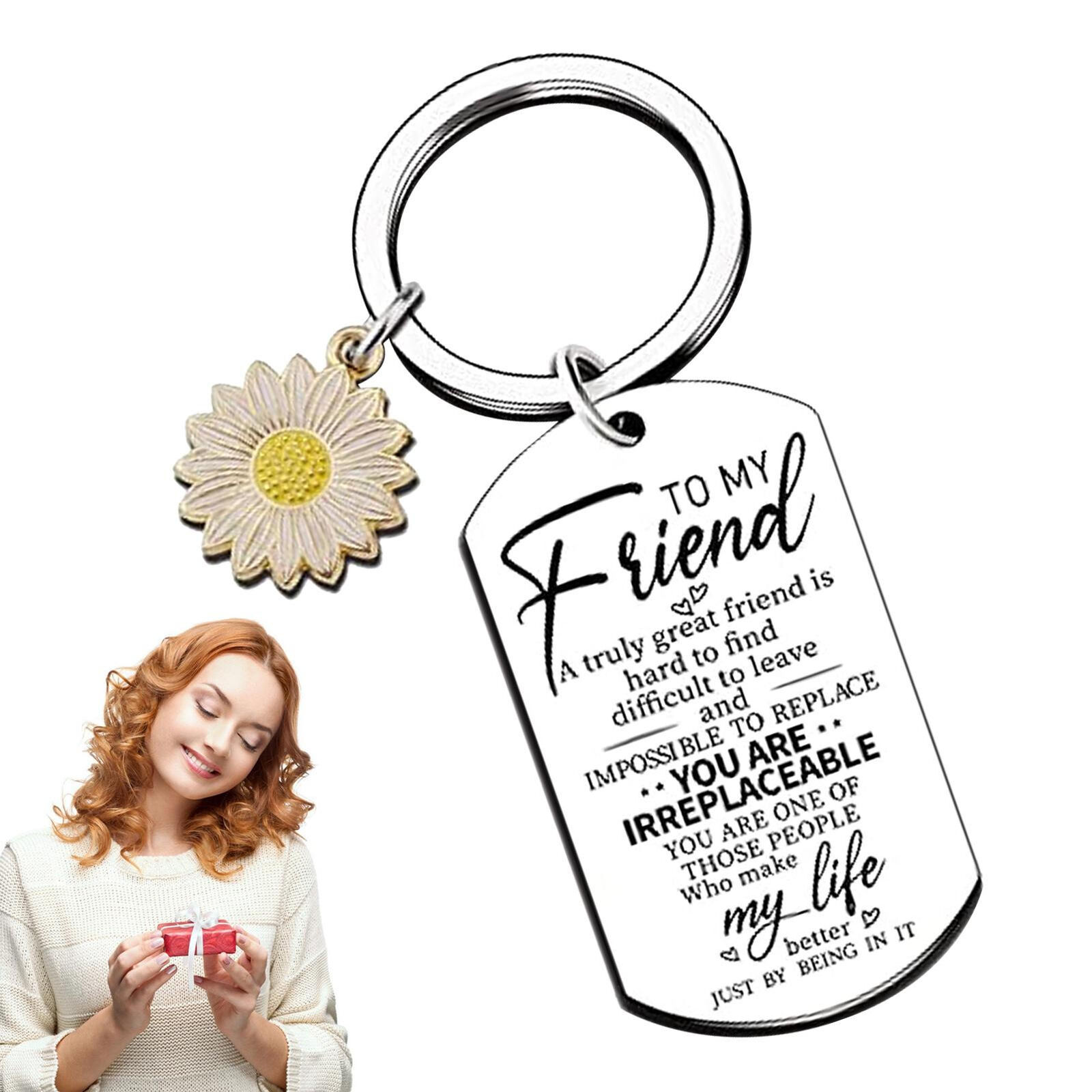 1*Friendship Keychain Stainless Steel True Friendship Key Ring To My Friend Gift