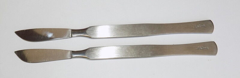 Vintage 2 Soviet medical scalpels, unused condition, Л 62-Н #21222