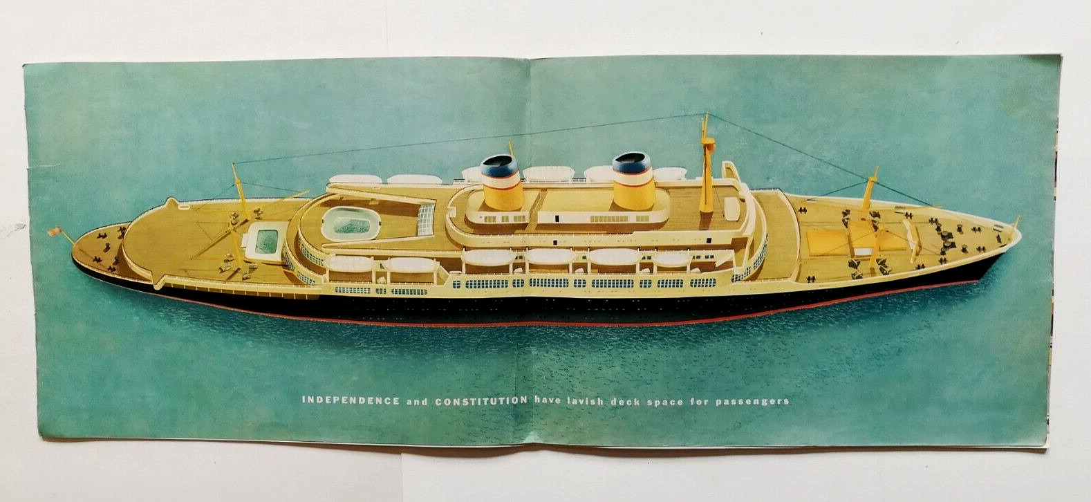 American Export Lines Deck Plans 1953 Independence/Constitution Fold Out Booklet
