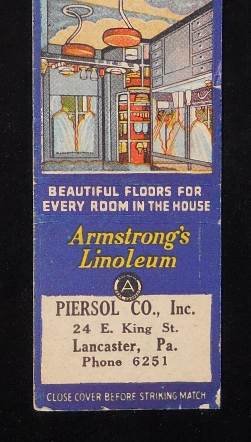 1930s Piersol Co. Armstrong\'s Linoleum Phone 6251 24 E. King St. Lancaster PA MB