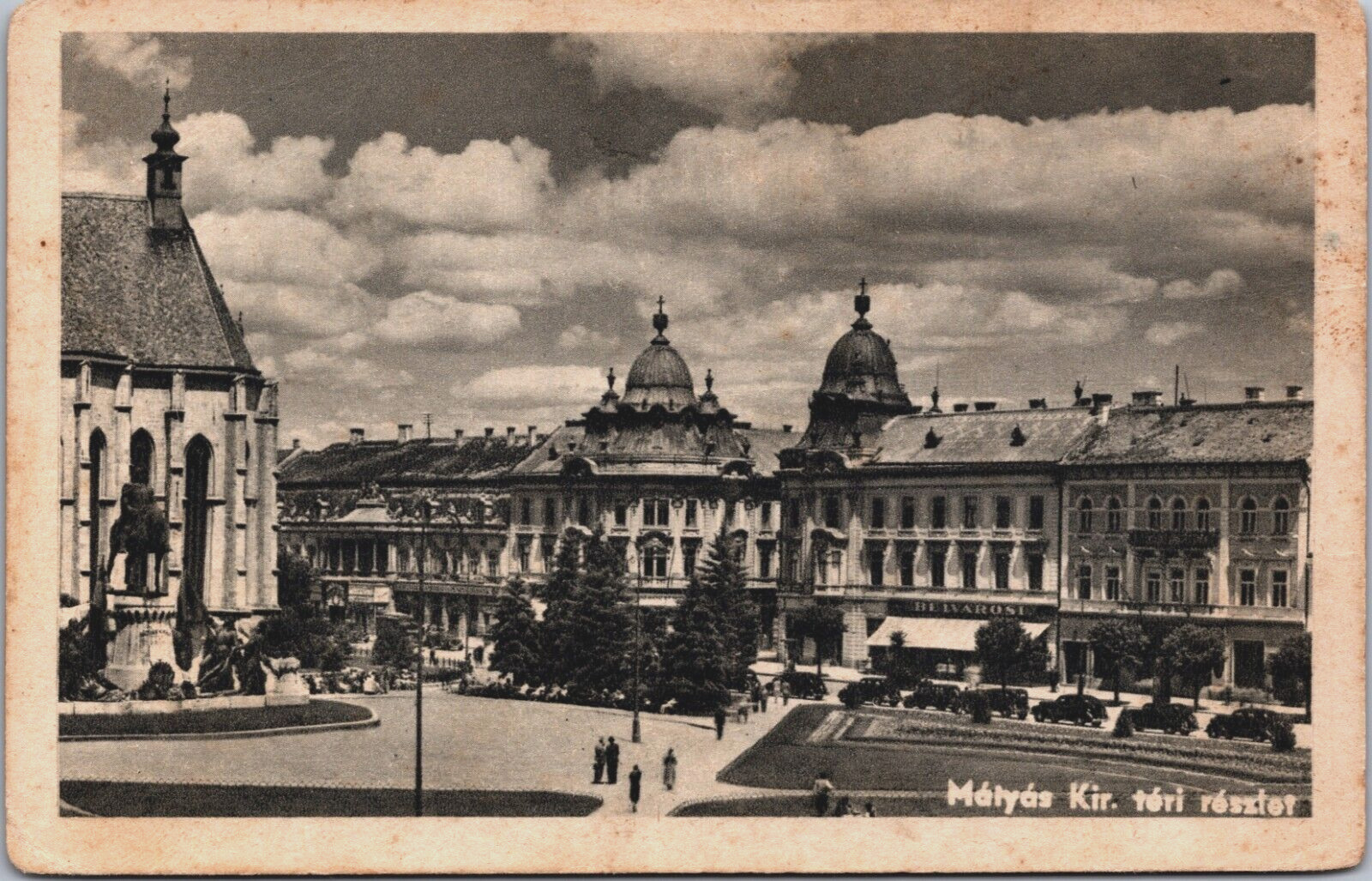 Hungary Kolozsvár Mátyás Király Teri Reszlet, Kolozsvar Postcard B185