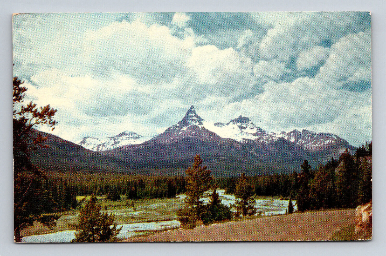 c1950s Chrome Postcard Pilot Peak WY Scenic Landsape View