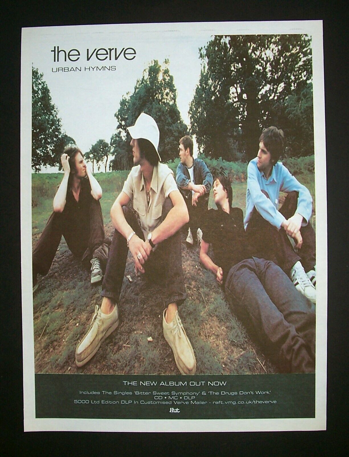 The Verve Urban Hymns 1997 Poster Type Ad, Promo Advert (Photo Variation)