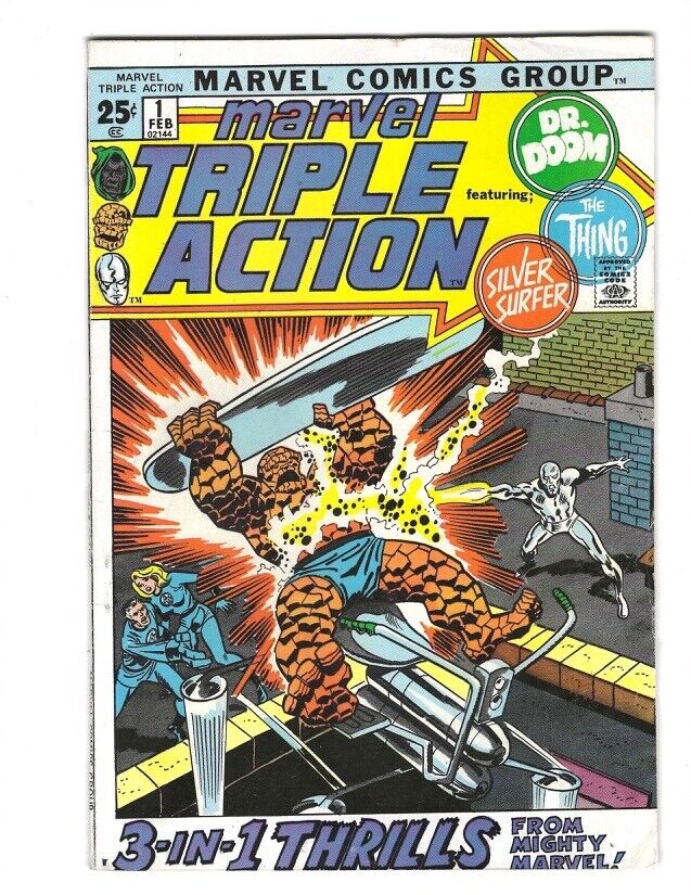 Marvel Triple Action #1 1972 VF or better Beauty Silver Surfer Fantastic Four