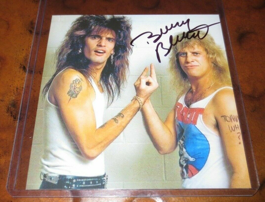 Bobby Blotzer drummer Ratt signed autographed photo 80's Metal LA Sunset Strip