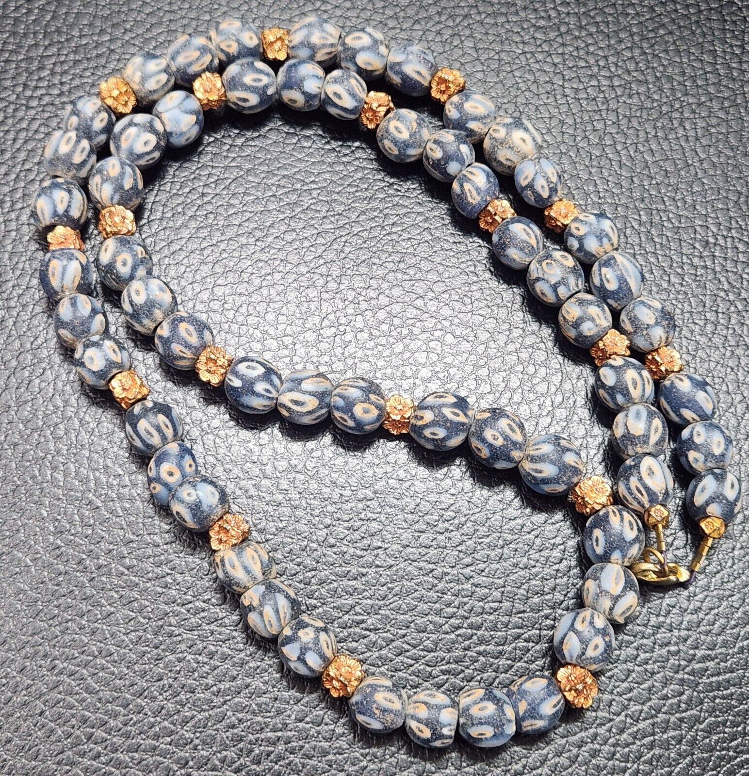 Vintage Fancy Venetian Style Trade Beads 9mm necklace