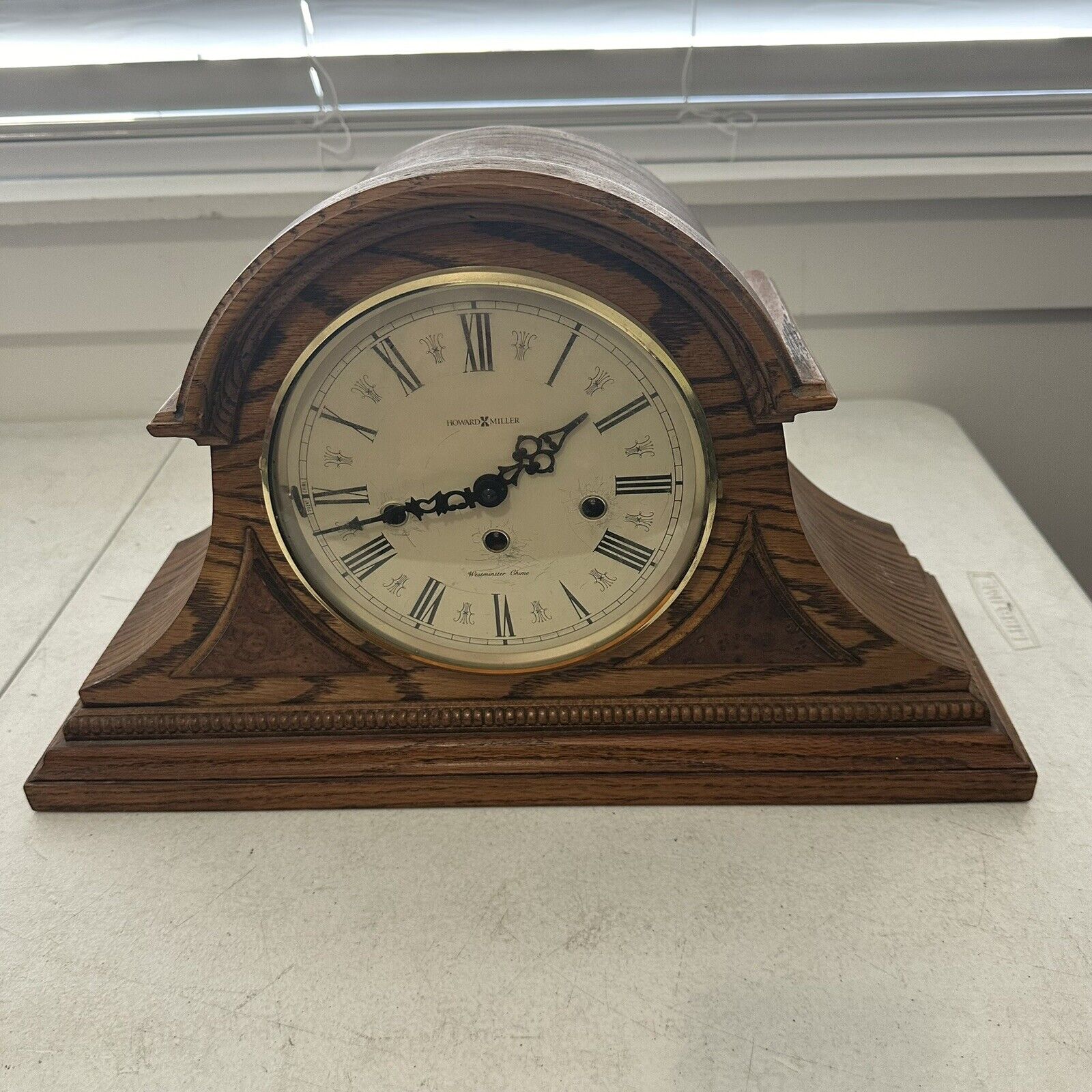 VTG Howard Miller Model 613-102 Mechanical Westminster Chime Mantel Clock No Key