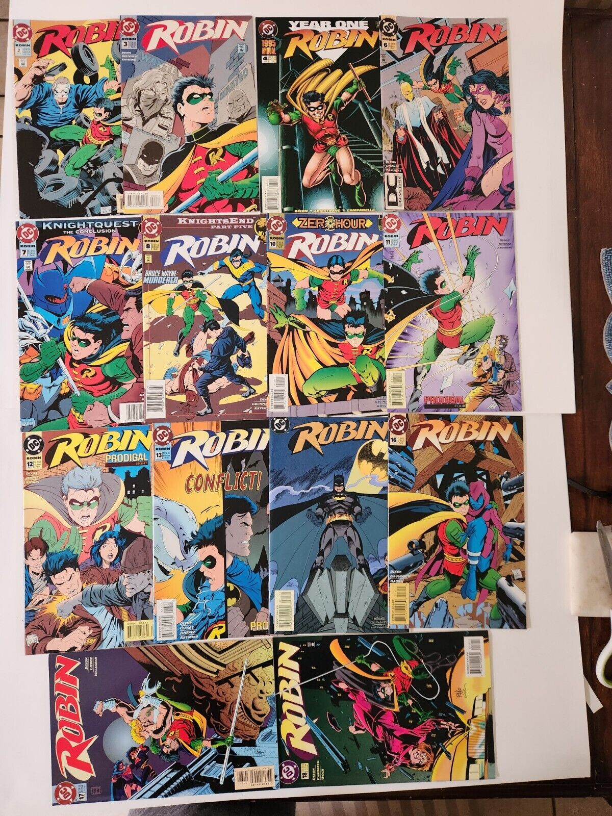 DC ROBIN Comic Lot 1994-1995 2 3 4 6 10 11 7 8 12 13 14 16 17 18 Set Batman 90s