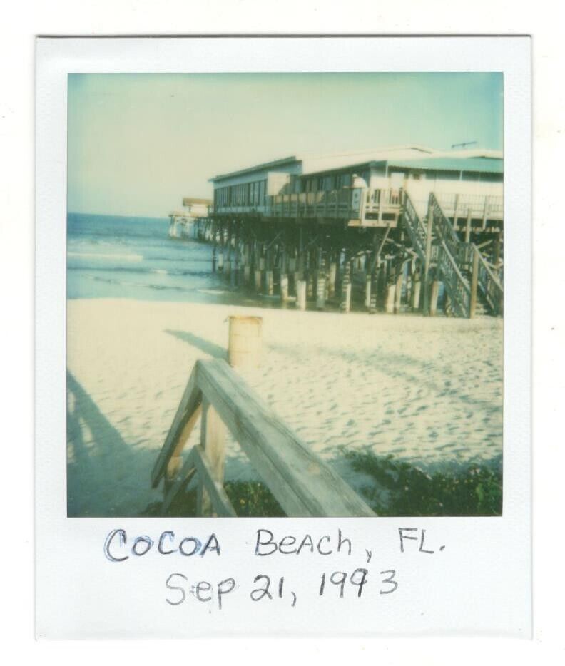 Vintage 1993 Polaroid Photo Cocoa Beach Florida 1990's CDJ-3