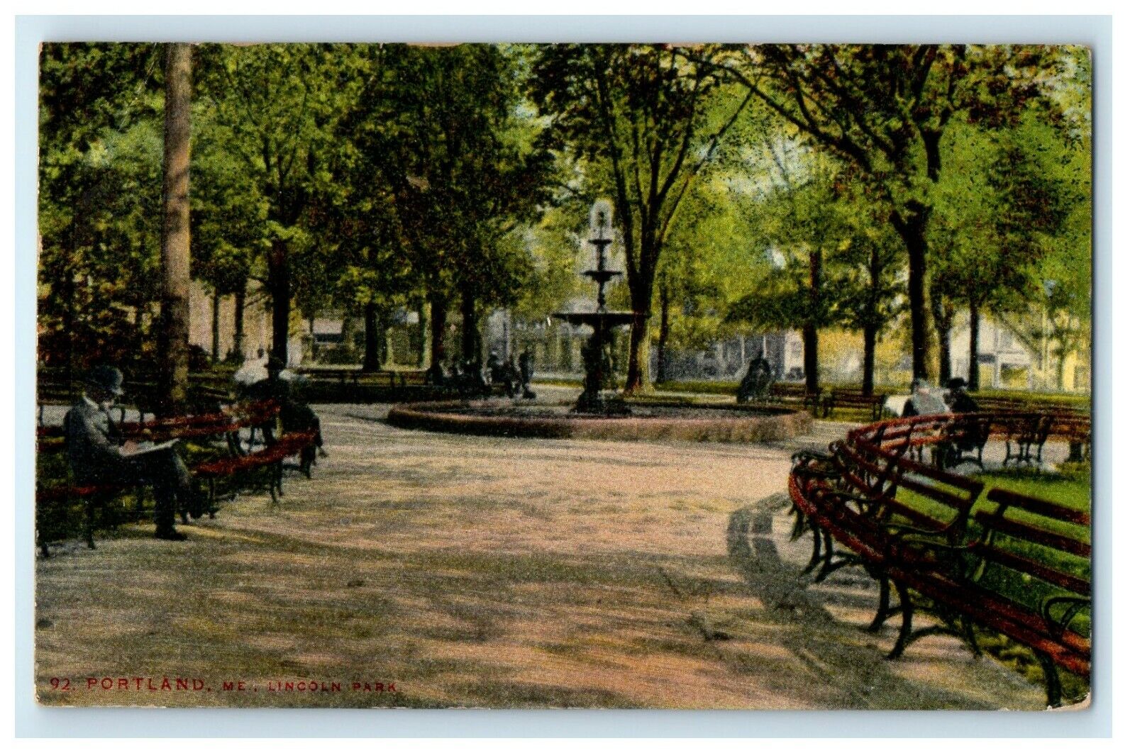 c1911 Chair View, Lincoln Park, Portland Maine ME Antique Posted Postcard 