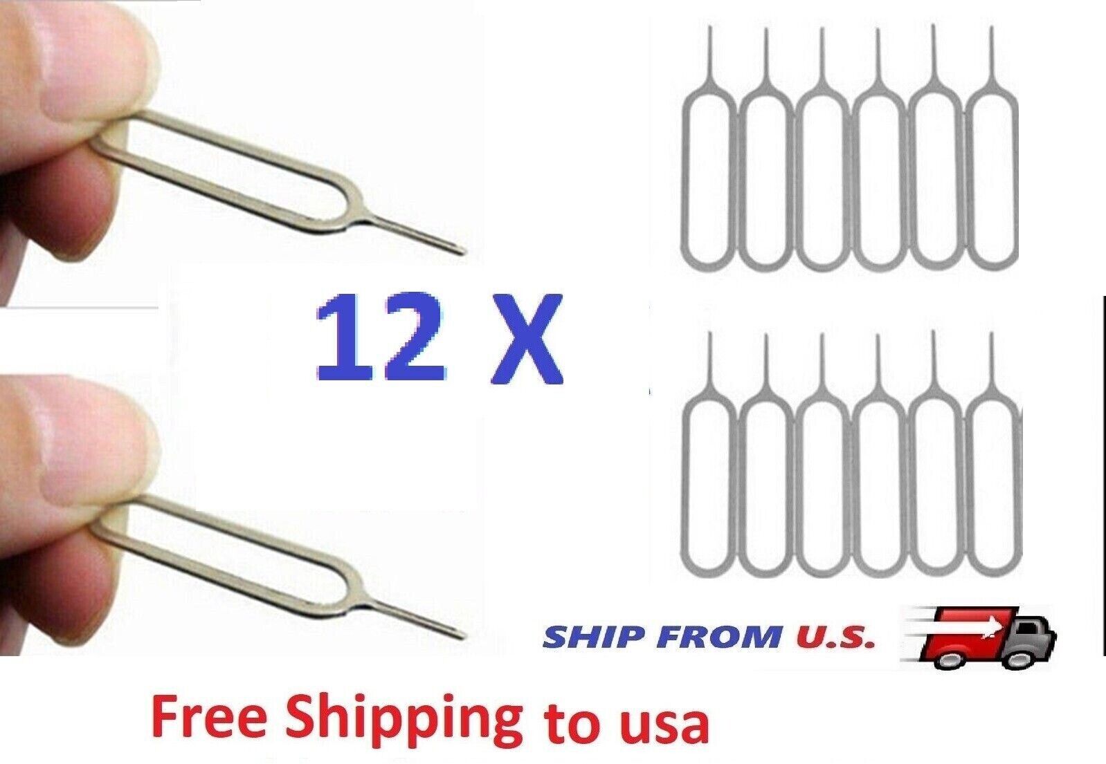 SHIPS FROM USA   12 Sim Card Ejector Eject Pin Key Tool for iPhone Android