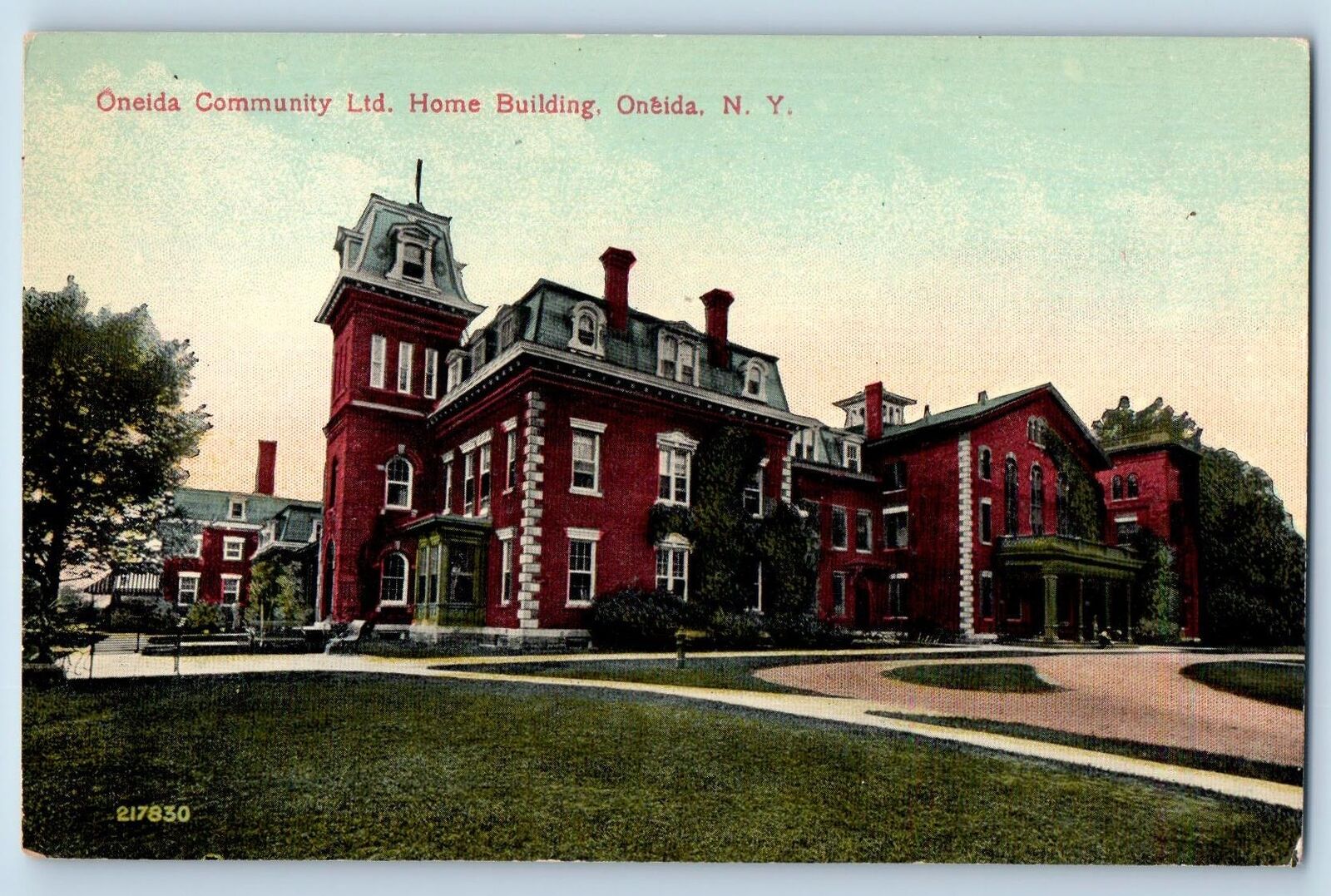 Oneida New York NY Postcard Oneida Community Ltd. Home Building c1910\'s Antique