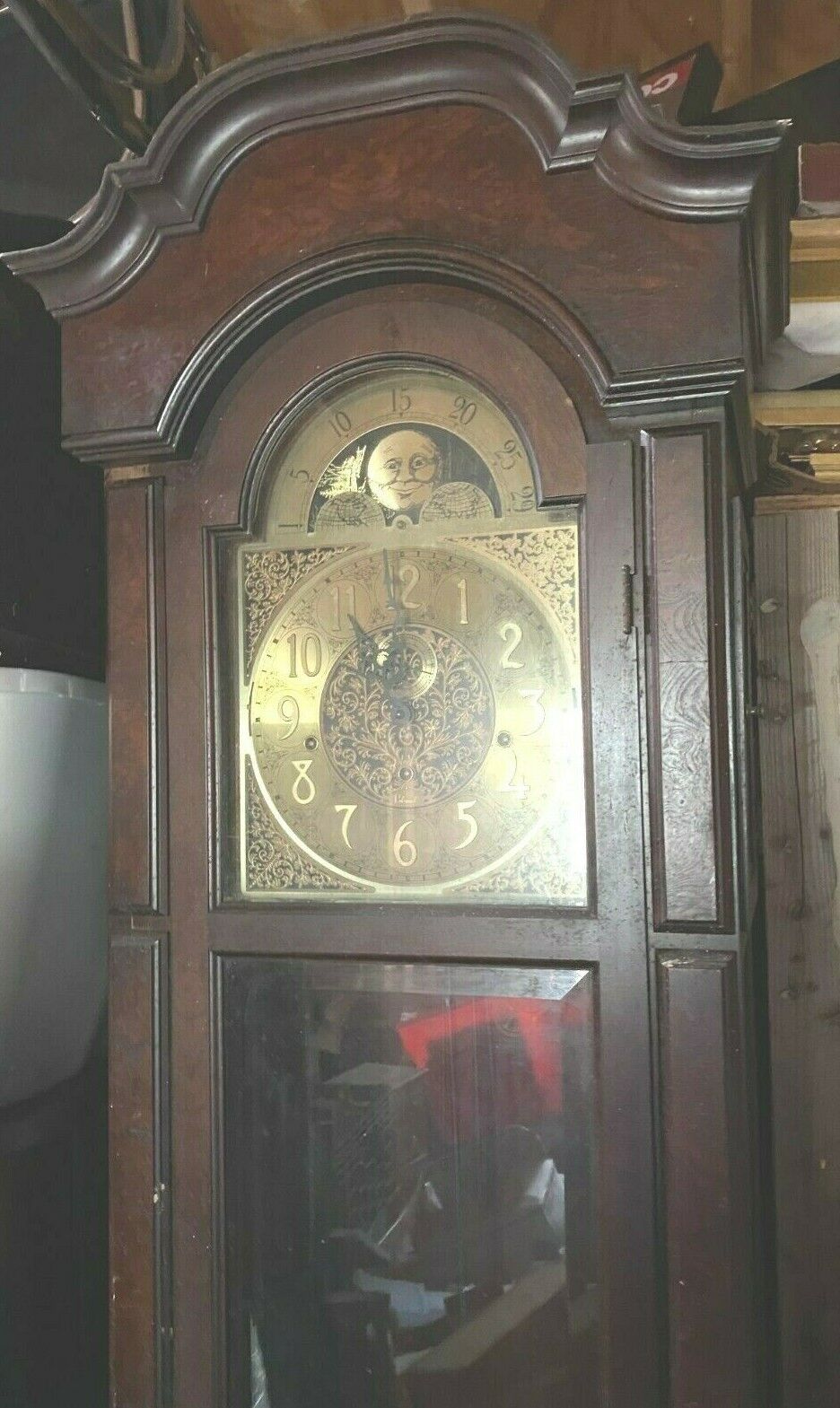 Antique Grandfather Clock - Colonial Mfg. Empire Style  Mahogany, German