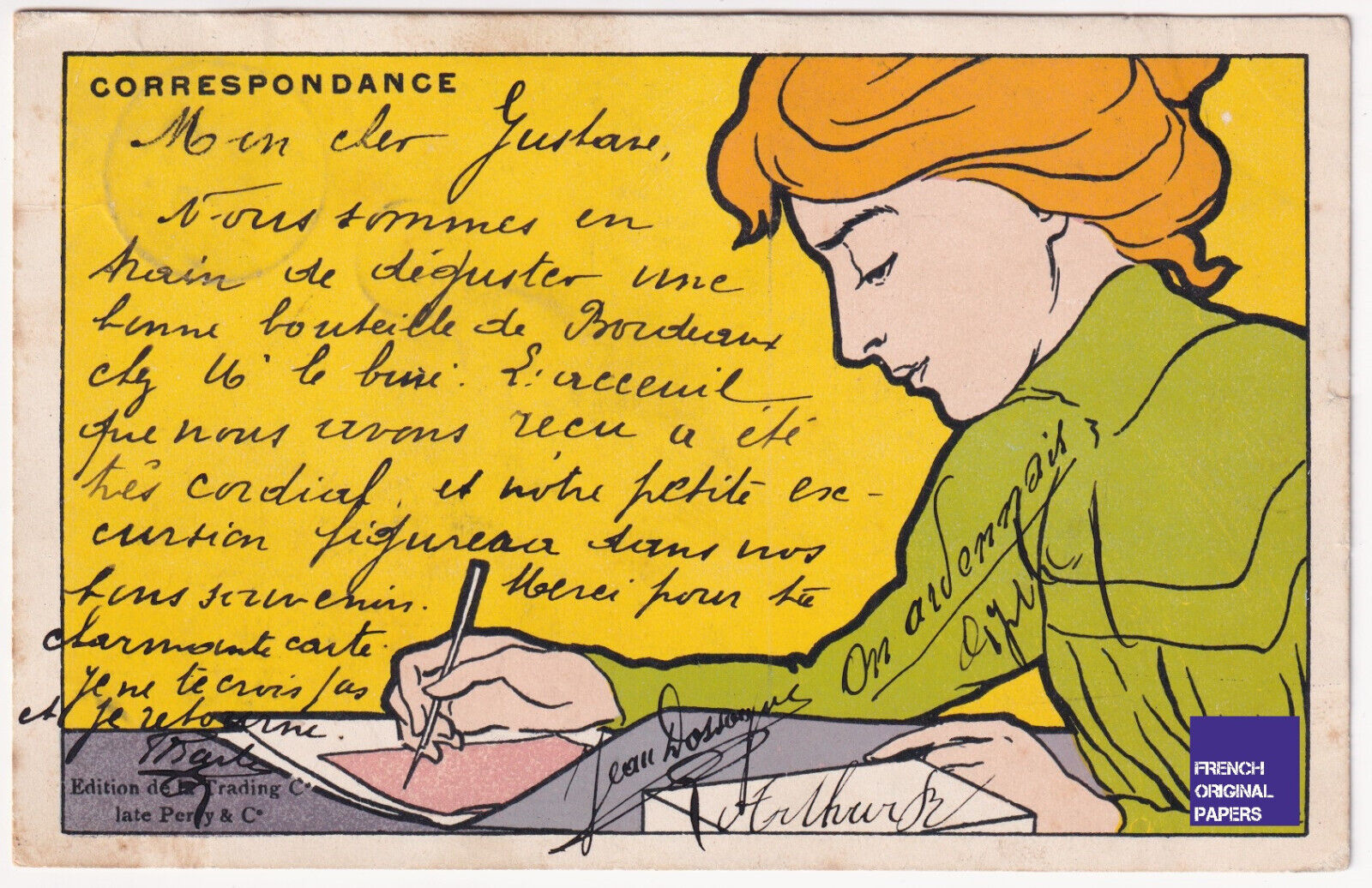 Women / Art Nouveau - CPA Henri Meunier Unsigned Vintage Postcard Deco Woman