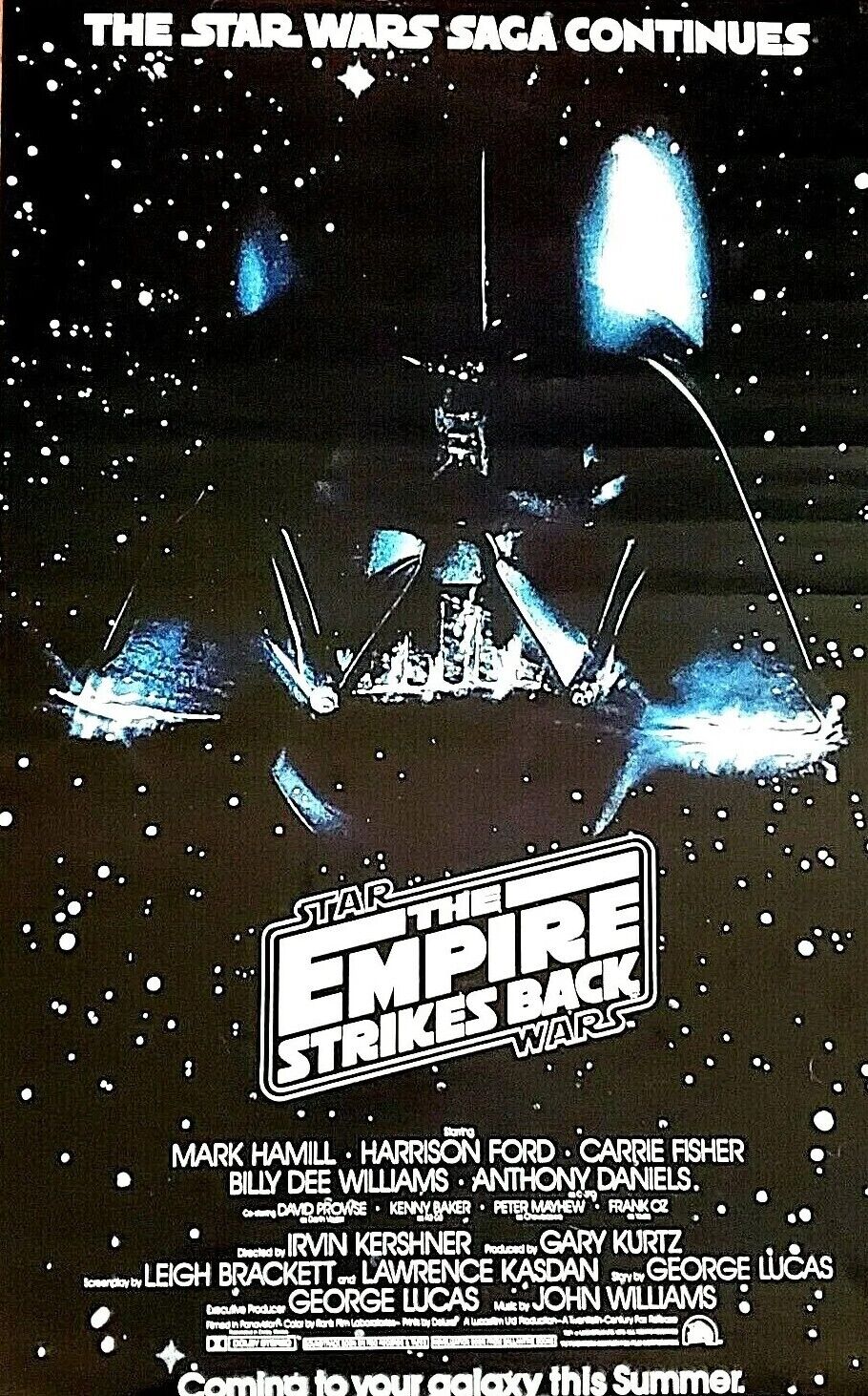 Authentic 1983 Star Wars EMPIRE STRIKES Original Vintage ROLLED Poster 22