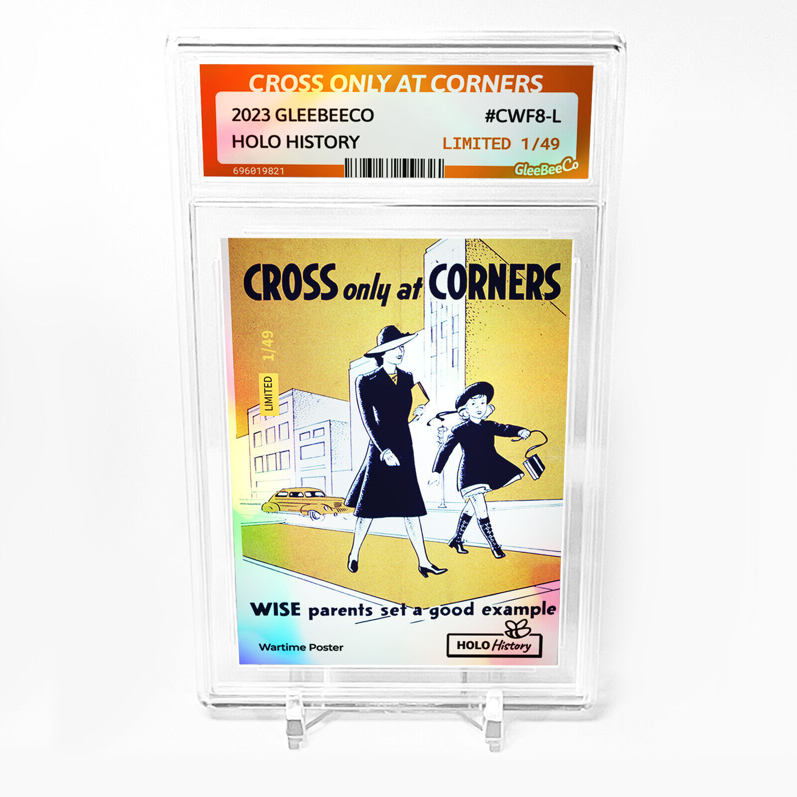 CROSS ONLY AT CORNERS Holographic Card 2023 GleeBeeCo #CWF8-L LIMITED to /49