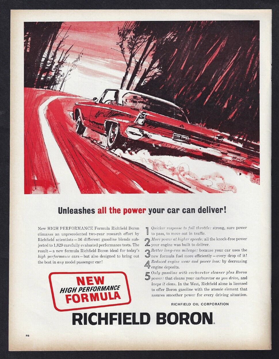 1964 RICHFIELD BORON GAS Print Ad \