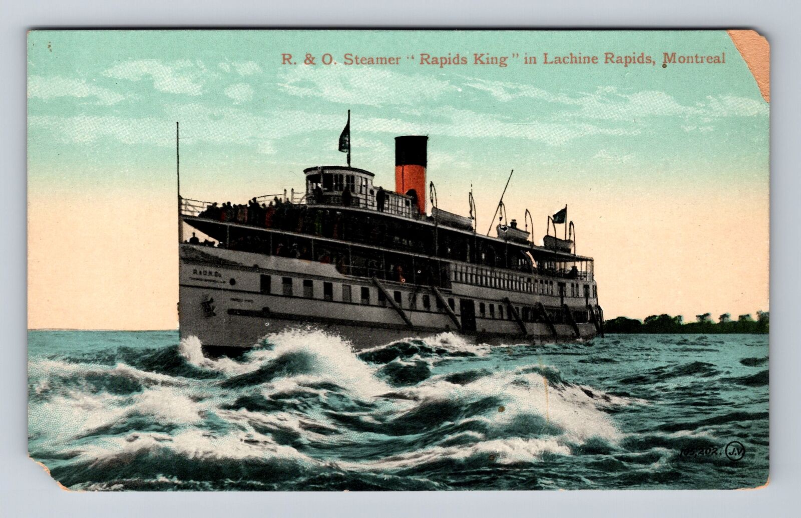 Montreal Quebec-Canada, Steamer Rapids King, Lachine Rapids, Vintage Postcard
