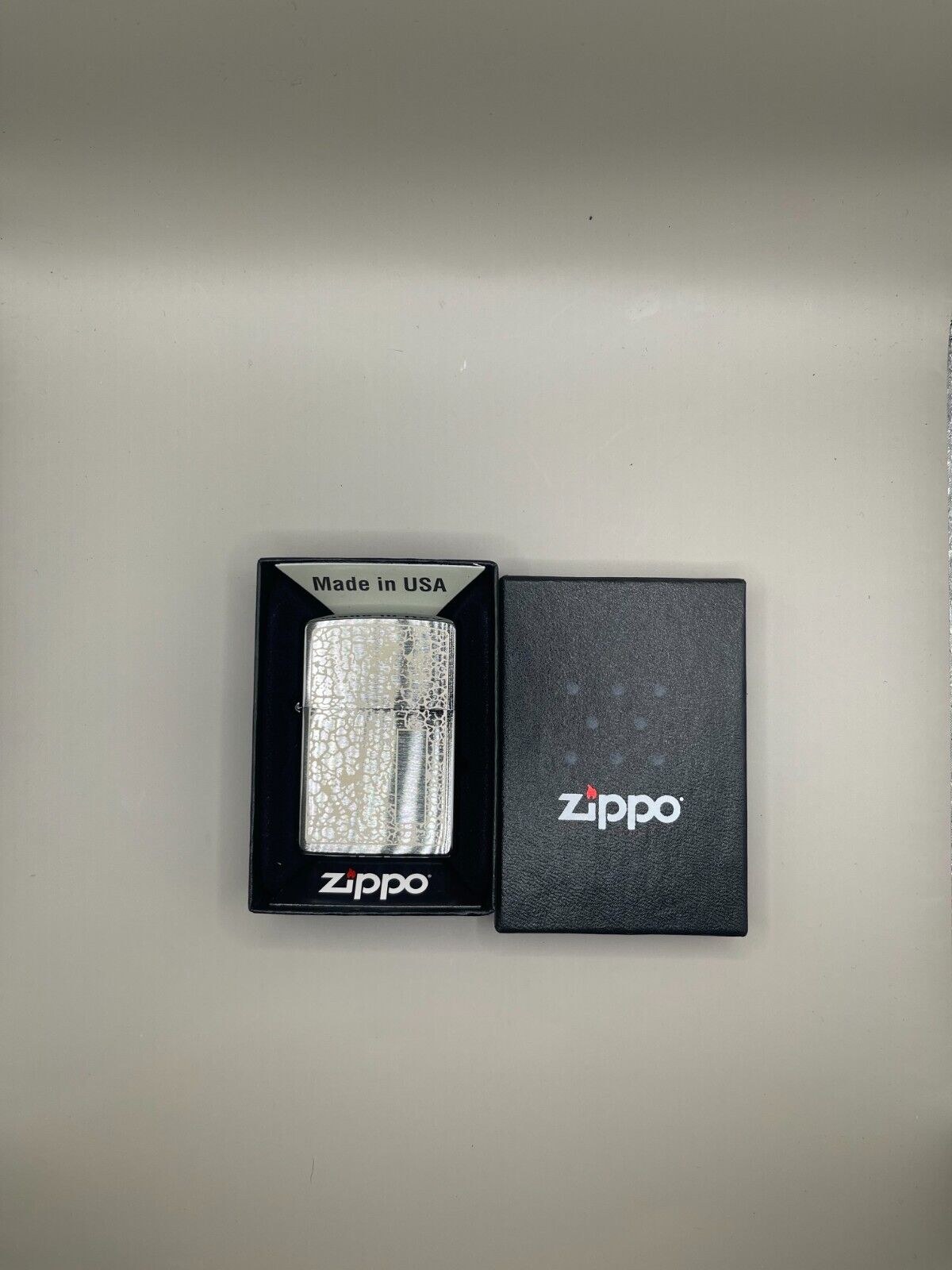 Zippo Windproof Lighter Crackle Pattern Design 49208